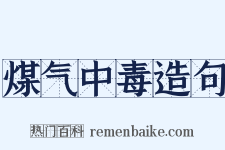 煤气中毒造句是什么意思的图片